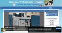 Desktop Screenshot of ospedaleveterinarioardenza.com